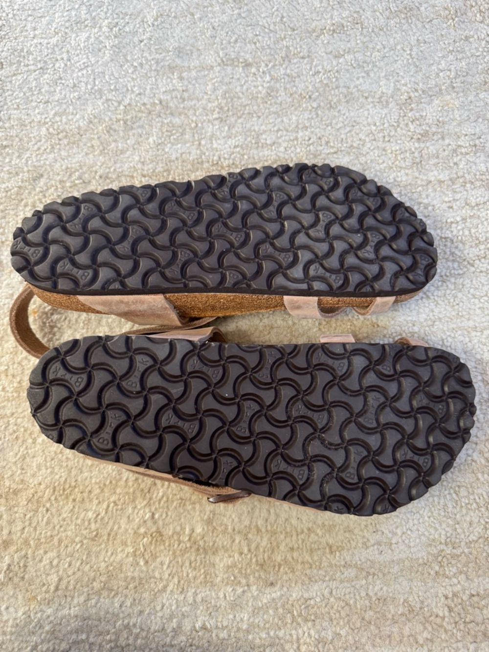 Birkenstock Beige Suede Strappy Sandals - Picture 5 of 5